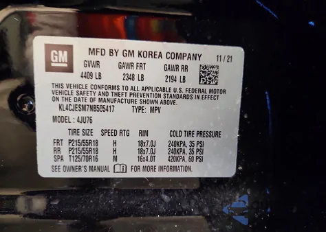 2022 Buick Encore Preferred from USA, damaged, VIN KL4CJESM7NB505417